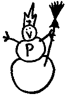 Påven stojar i snön.
