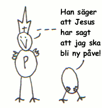 Påven försöker hålla tal.